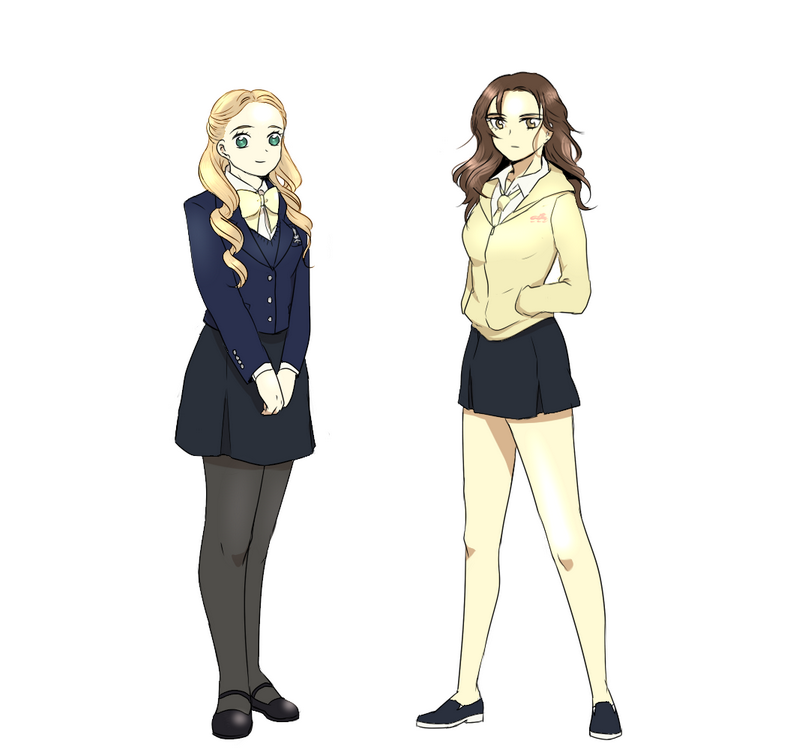 Schoolgirl!Cosette and Eponine