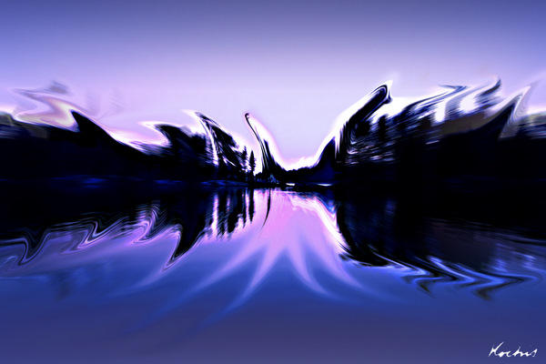 Distorted Lake mirrored lake distortion by digitalabstract on DeviantArt