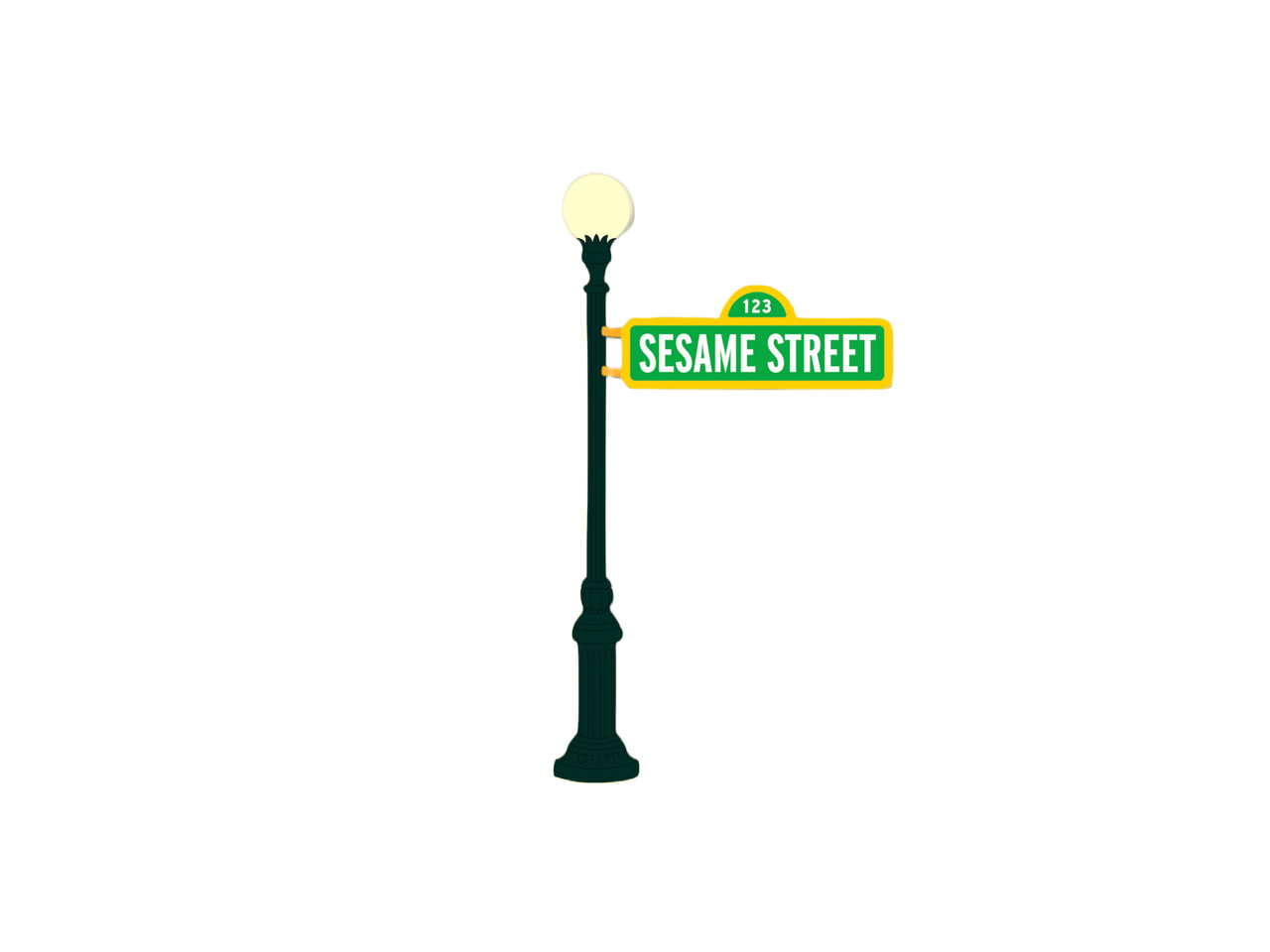 Sesame Street Street Lamp with Sign by PorshaCrystal12 on DeviantArt