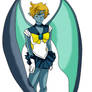 Sailor Uranus as a Gargoyle