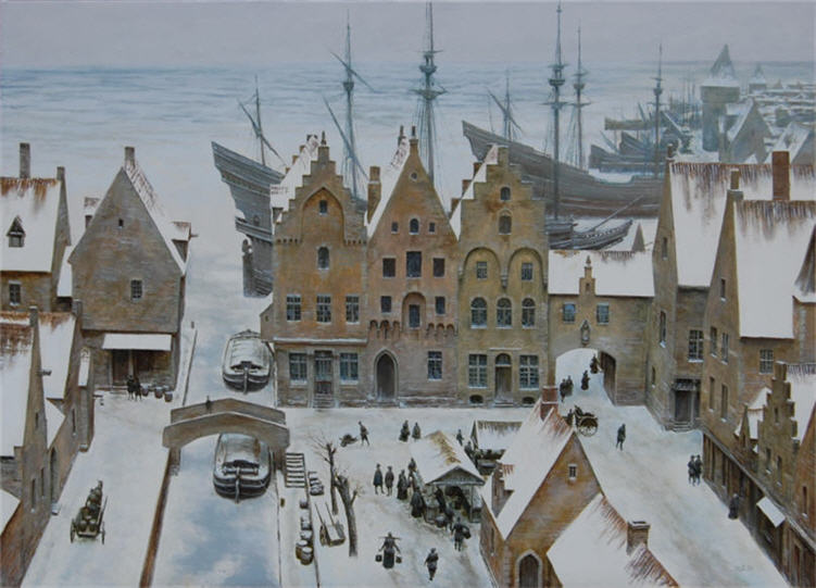 The Flemish harbour by voitv