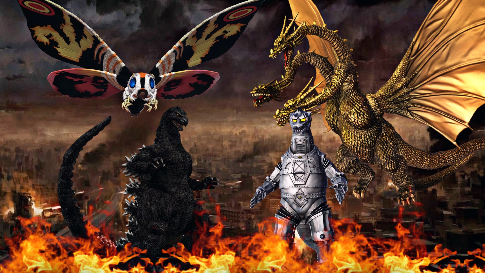 Godzilla Winged Rivals The Battle of Rivals by Geozilla on DeviantArt