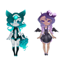 Adoptable Space Cat and Eye Bat (CLOSED)