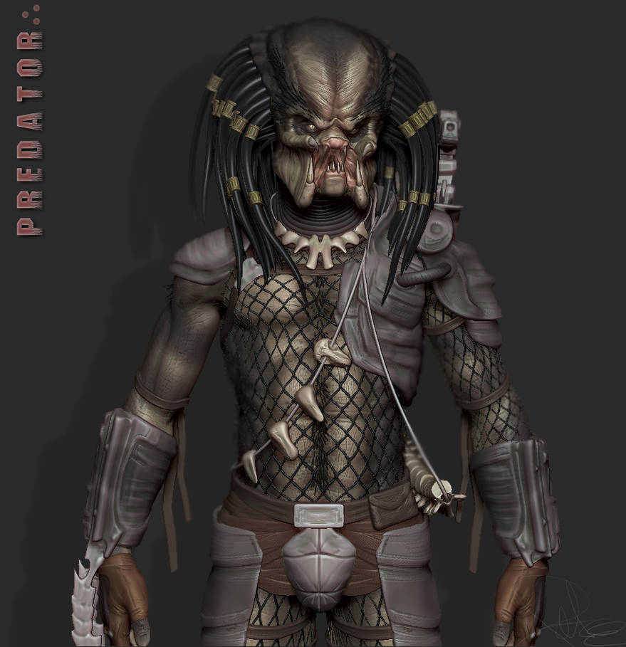 Predator - Zbrush WIP 24 Rough Color Test by FoxHound1984 on DeviantArt