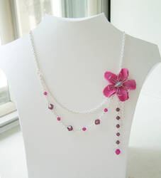 Fuchsia and Purple Necklace