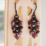 Black and Amethyst Earrings