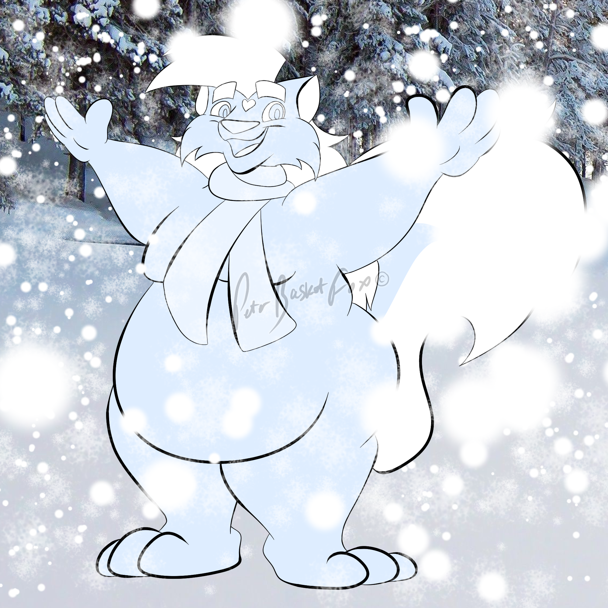 Snowflake Chris 25 Days of Giveaway - Chris the Snowman by PeterBasketFox on DeviantArt