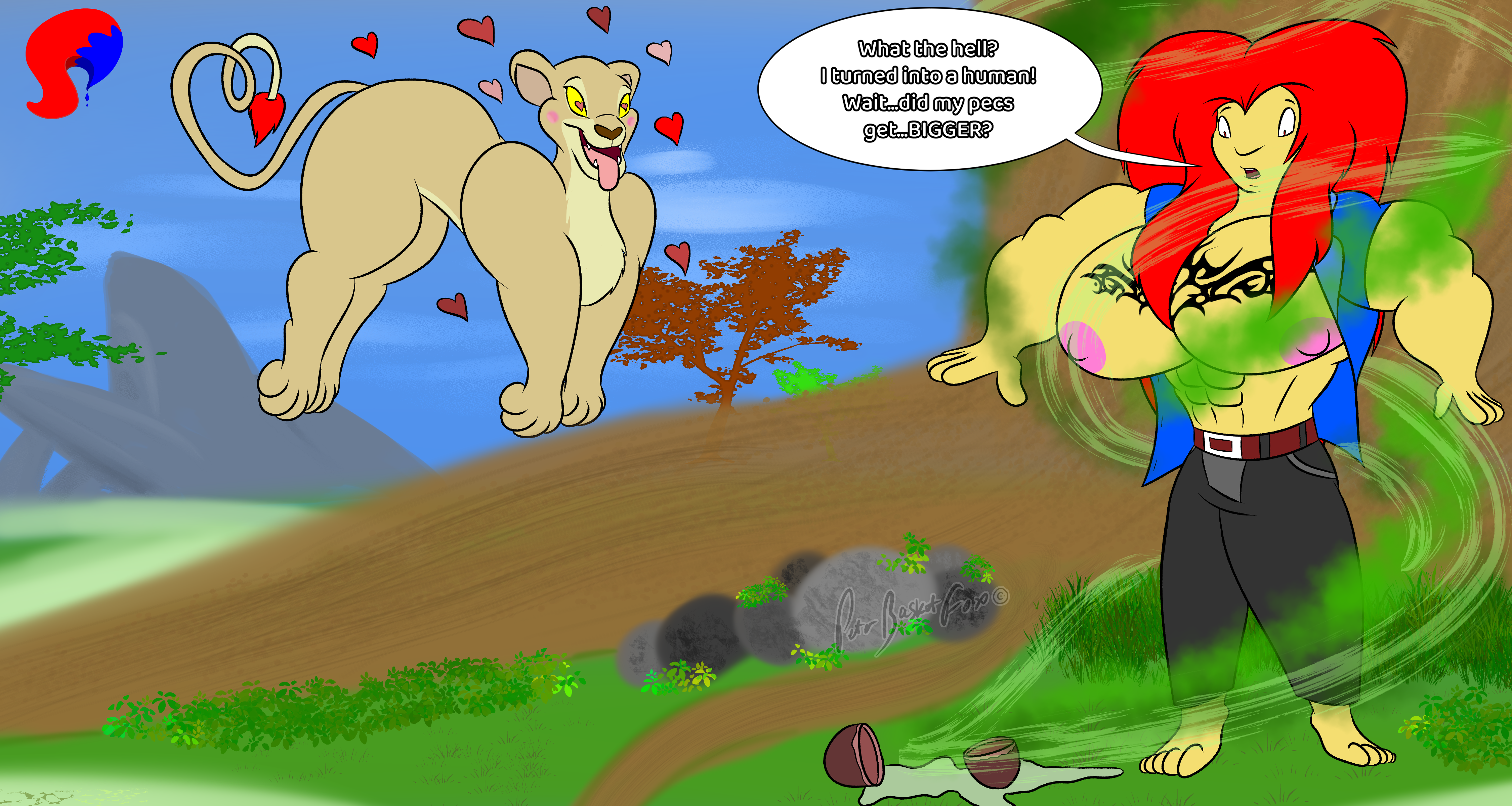 Simba Anthropomorphized COMM - Simba's Transformation by PeterBasketFox on DeviantArt