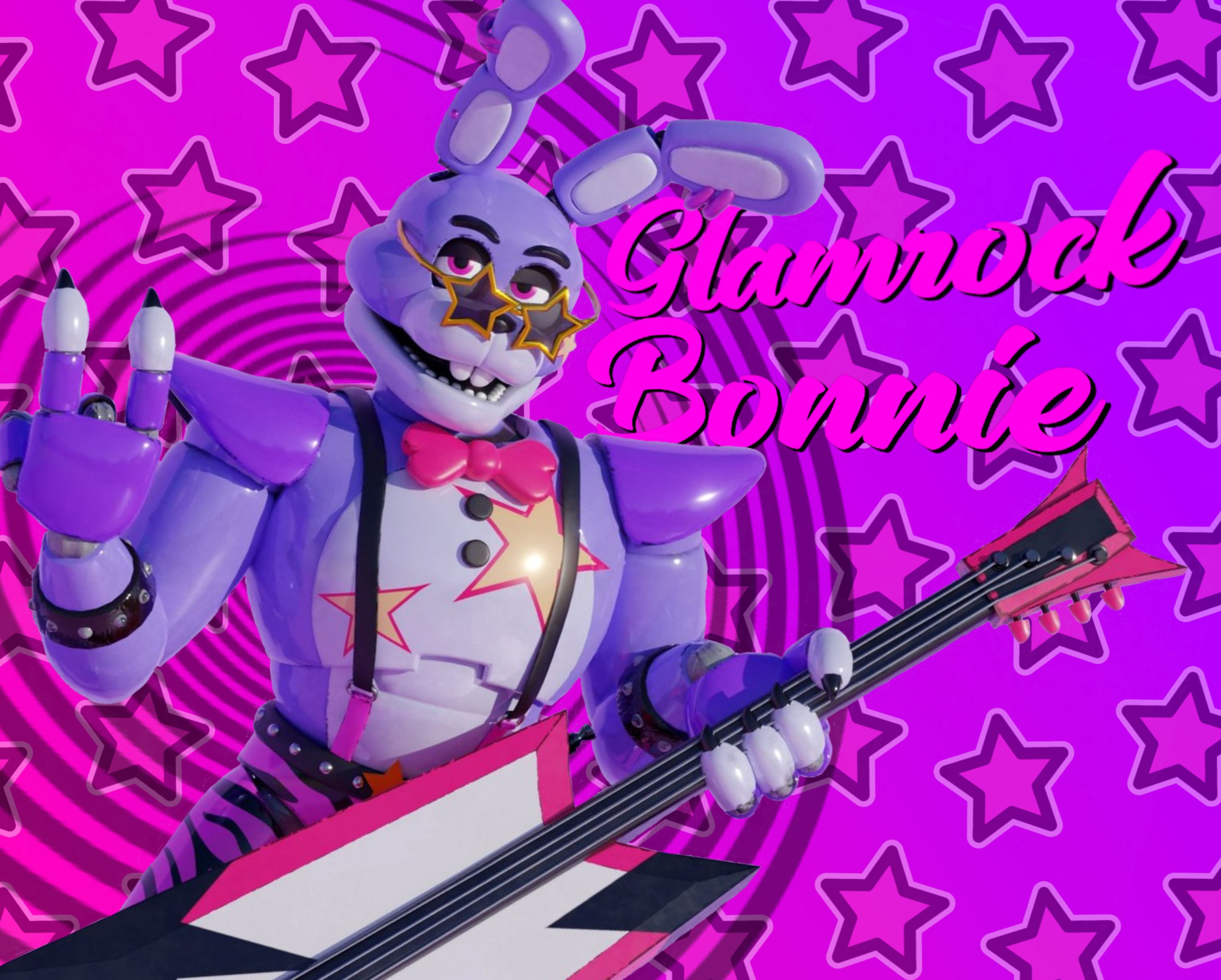 Fnaf- Glamrock Bonnie by MeowChats on DeviantArt