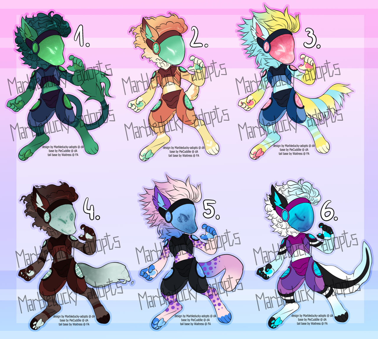 Protogen Adoptables | Set Price | OPEN by Marbleducky-adopts on DeviantArt