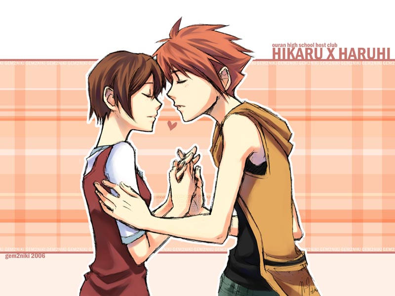 Ouran Hikaru X Haruhi Leanin By Gem2niki On Deviantart