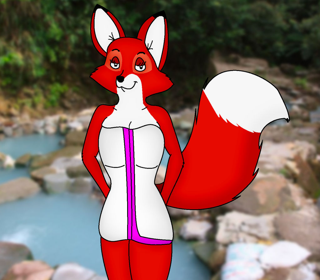 Vixey at the Hot Springs by TheTailWithAStripe on DeviantArt