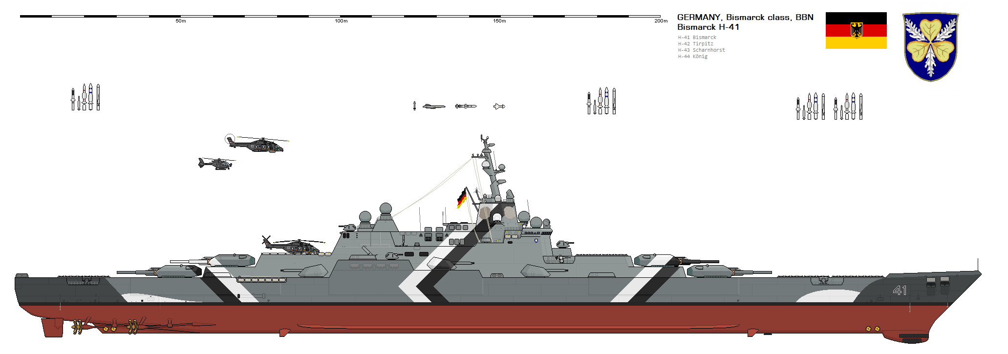 German BBN Bismarck Class, H-41 Bismarck