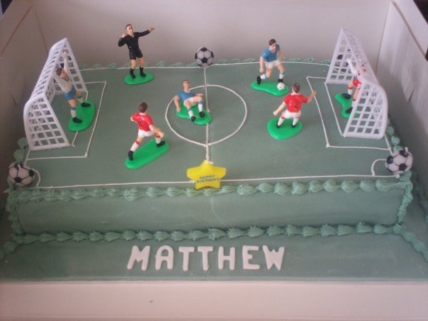 football pitch cake