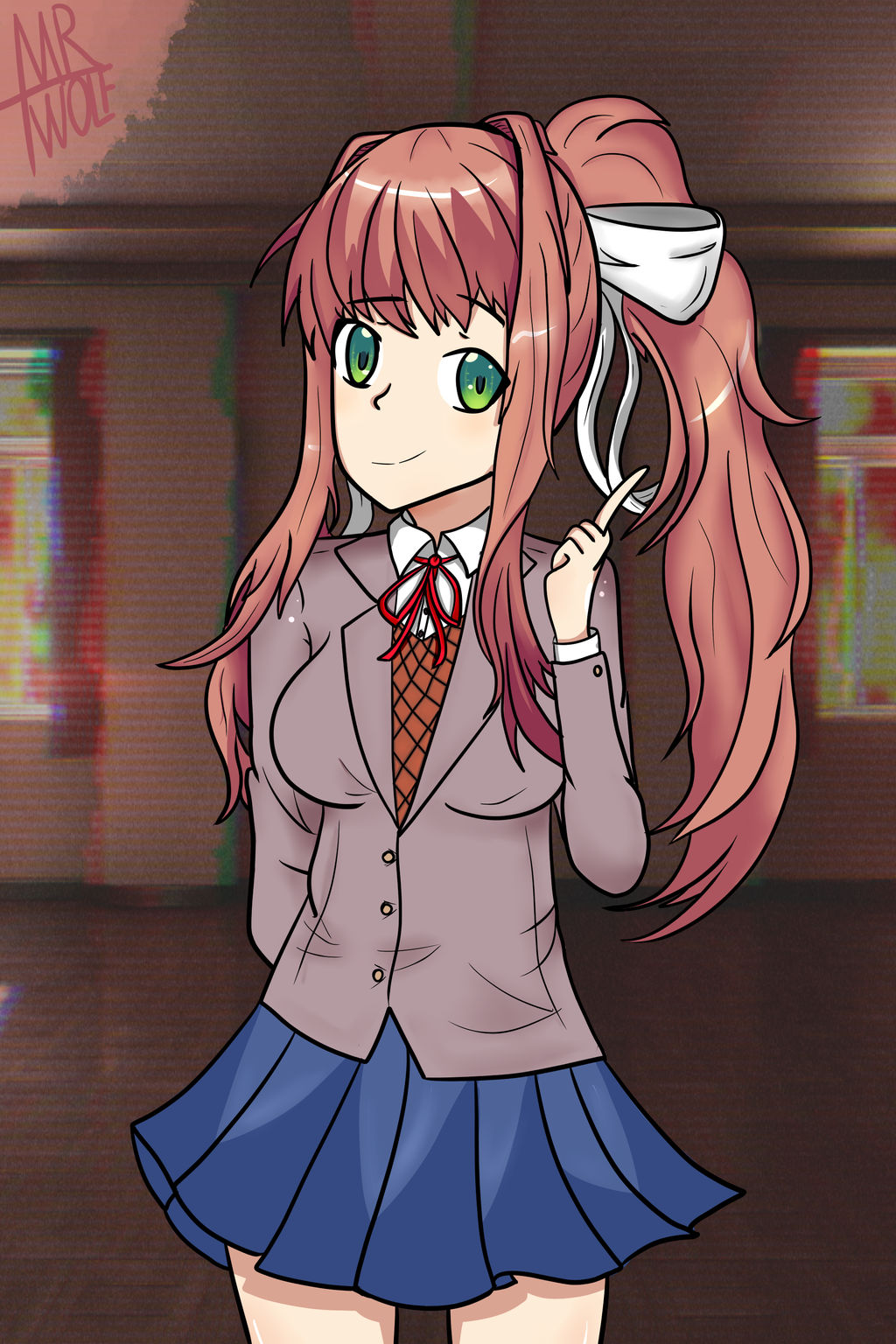 Doki Doki Literature Club - Monika by MrrWolf on DeviantArt