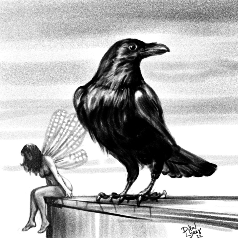 Fairy Riding Raven The Raven and the Fairy by DixonLyrax on DeviantArt