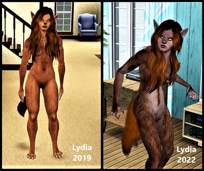 LYDIA LYCAN:  Evolution Of A Sim Werewolf