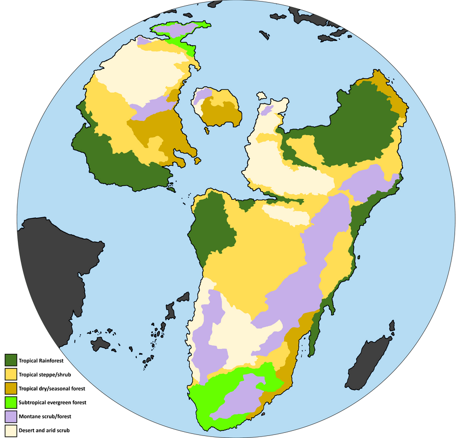 Cretecious Map Cretaceous Biomes of Africa by A-Cynical-Idealist on DeviantArt