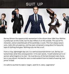 Barney Stinson celeb watch graphic