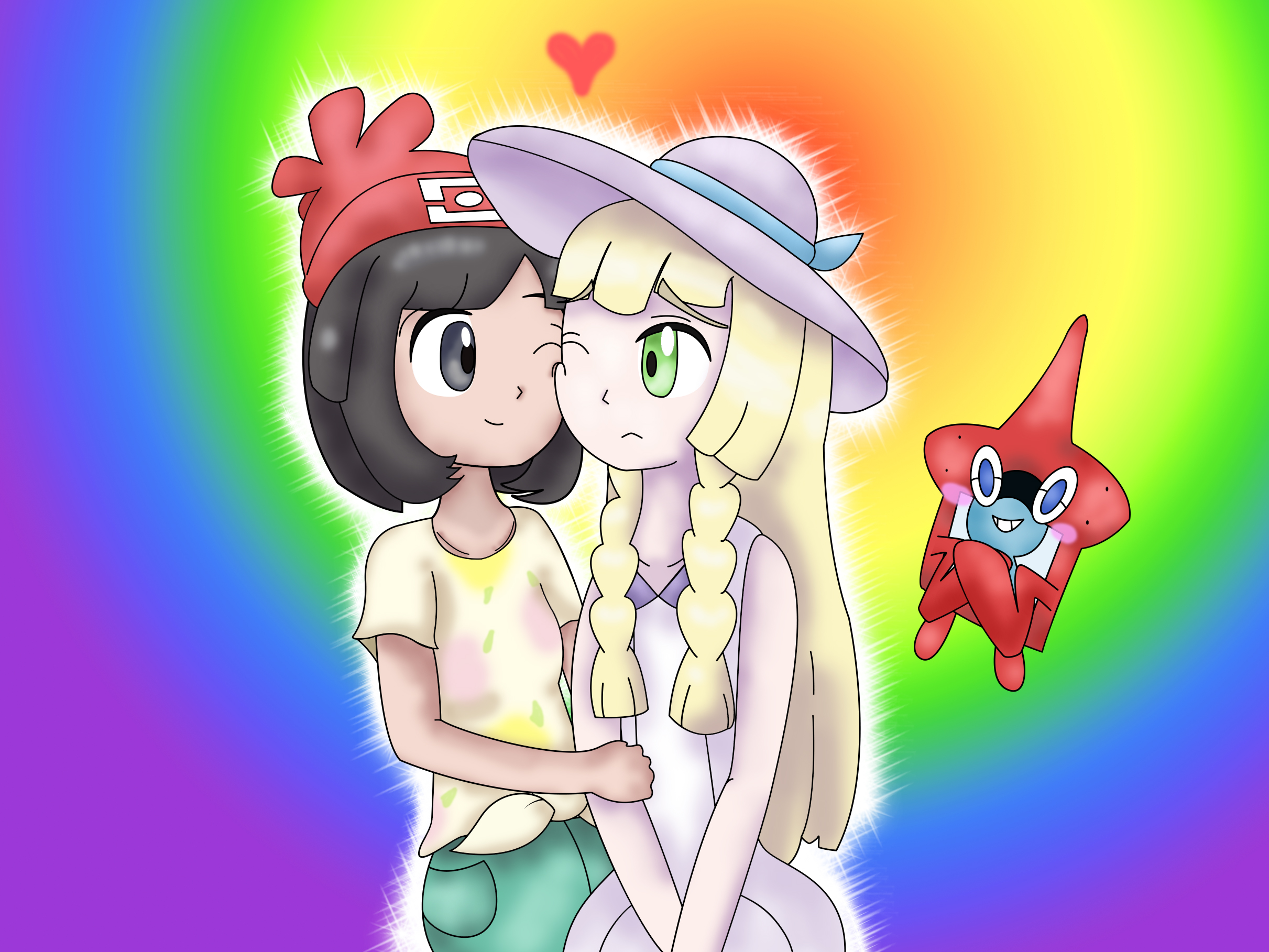 Pokemon Sun And Moon Female Protagonist X Lillie By Andkeanka On Deviantart...