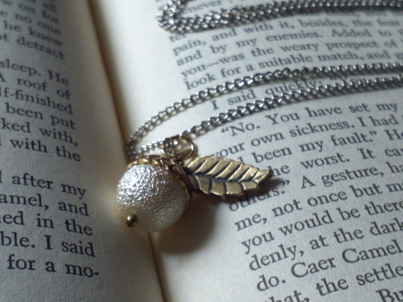 Winter Frost Acorn necklace