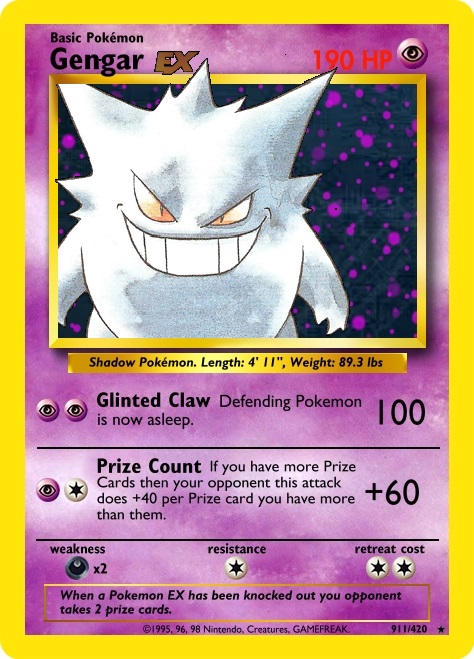 white gengar pokemon card Gengar 3D Printable Pokmon Card; Pokemon TCG STL File for 3D printingCults