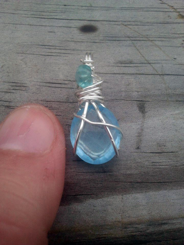 Blue Topaz 15 Carat gemstone pendant