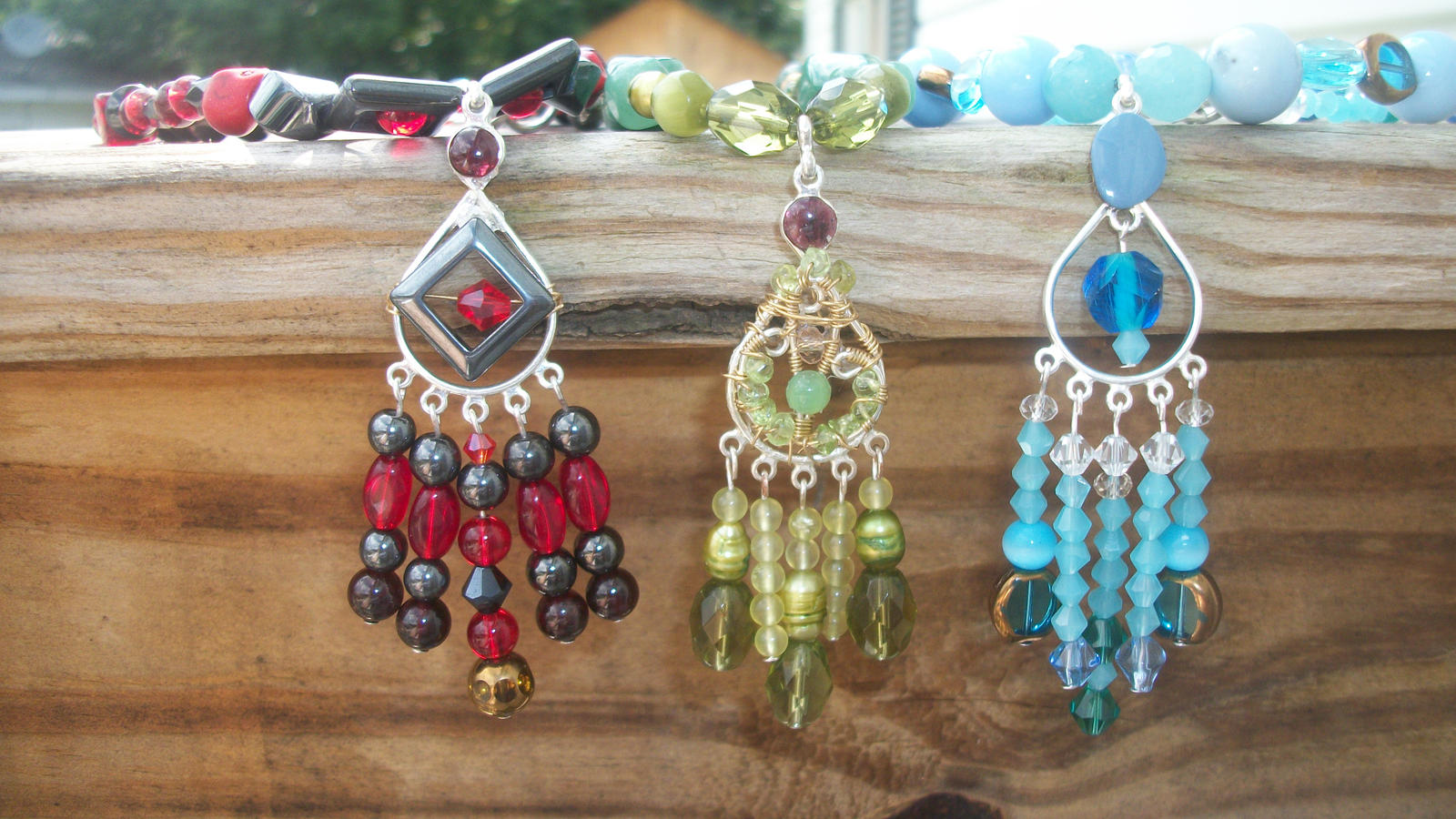 3 of 4 elemantal necklaces