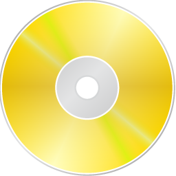 Gold CD DVD Dock Icon
