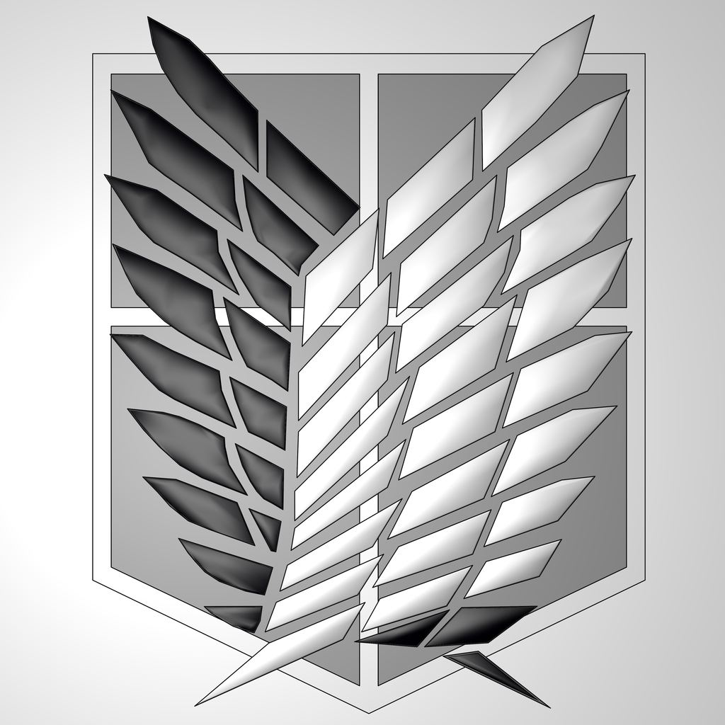 Shingeki no Kyojin: Recon Corps Symbol (Black) by MarcFWL on DeviantArt