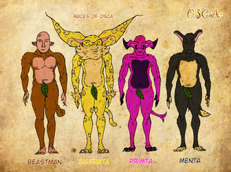 The Four Races Of Planet Osca by OgonoArtFamily