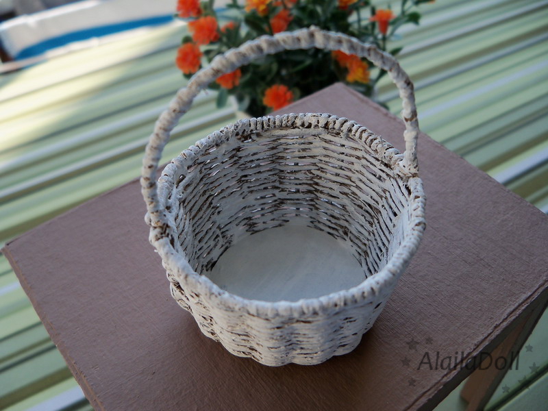 Handmade miniature basket.