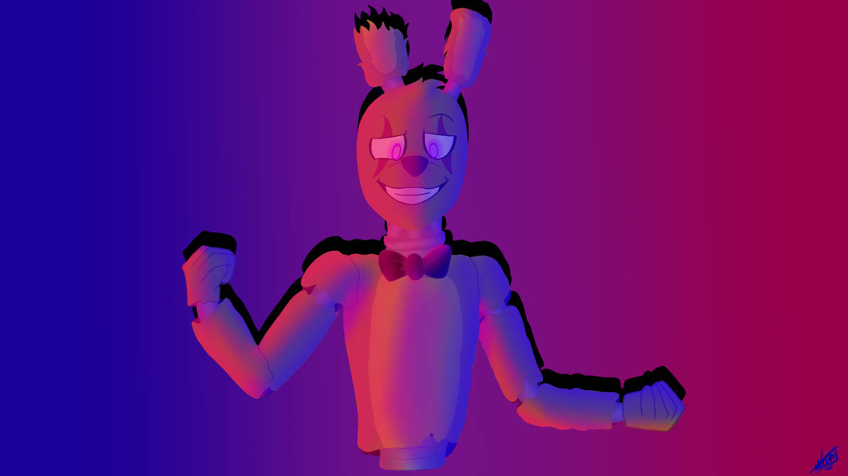 Springtrap in pink and blue by AnoniSans on DeviantArt