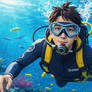 Anime male diver in real life