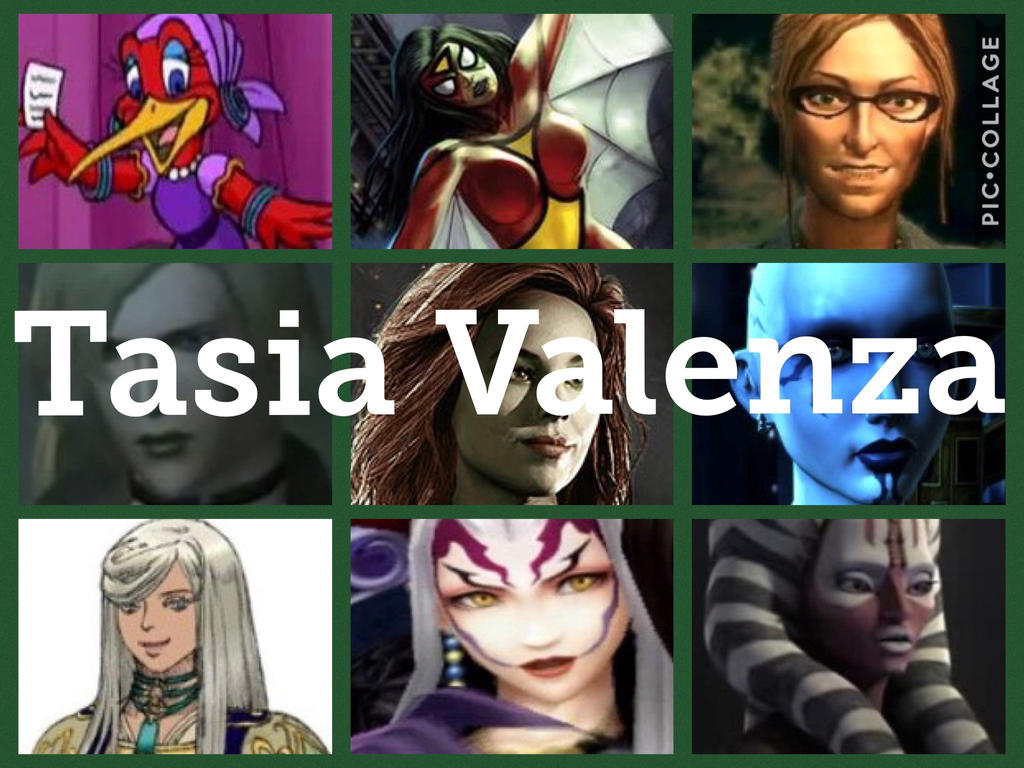 Tasia Valenza Characters