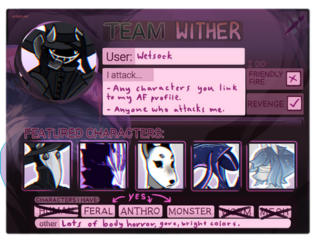 Artfight Team Wither Lets GO