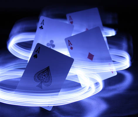 Playing Cards in Light