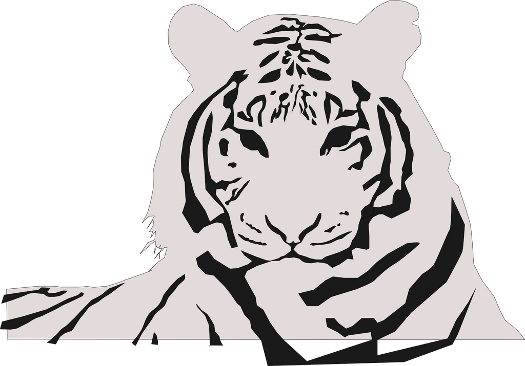 Tiger Inscap Drawing 2 tone inkscape tiger by Riddic12 on DeviantArt