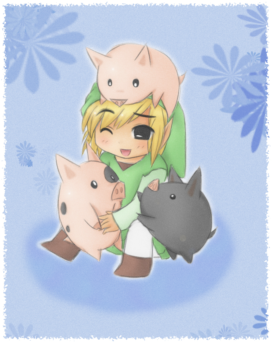 WW Link and pigs x3