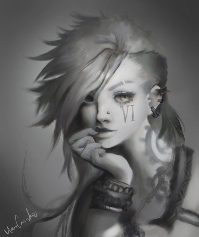 Vi / Black and white practice.