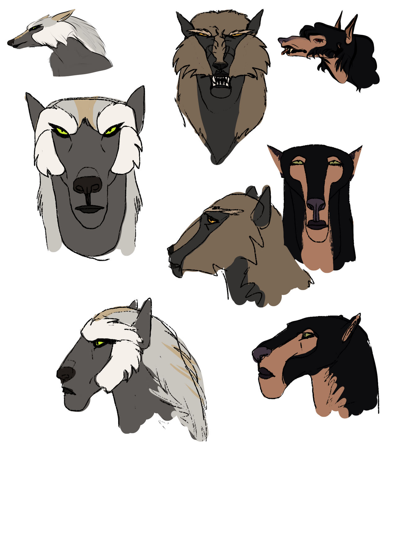 Werewolf Variations by cynikoi on DeviantArt