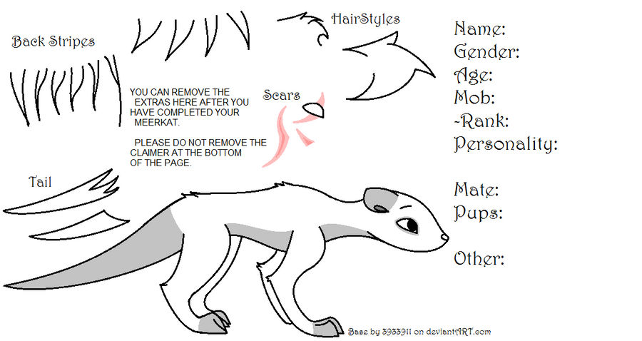 Meerkat Base - PAINT by xZethanyx on DeviantArt