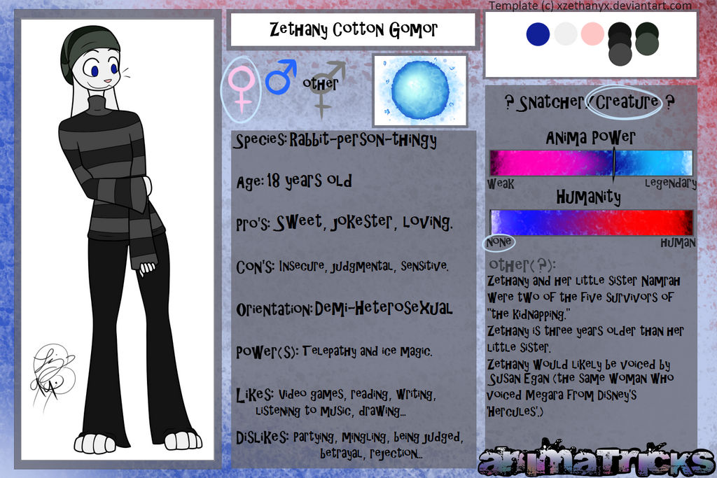 Zethany - Animatricks Character Bio