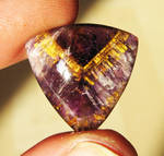 awesome amethyst cacoxenite cabochon by tattoopink