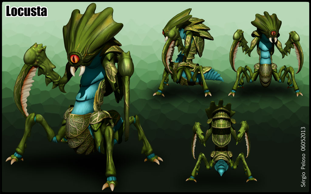 3D Model Locusta Phantasy Star 4 by seijiwolf on DeviantArt
