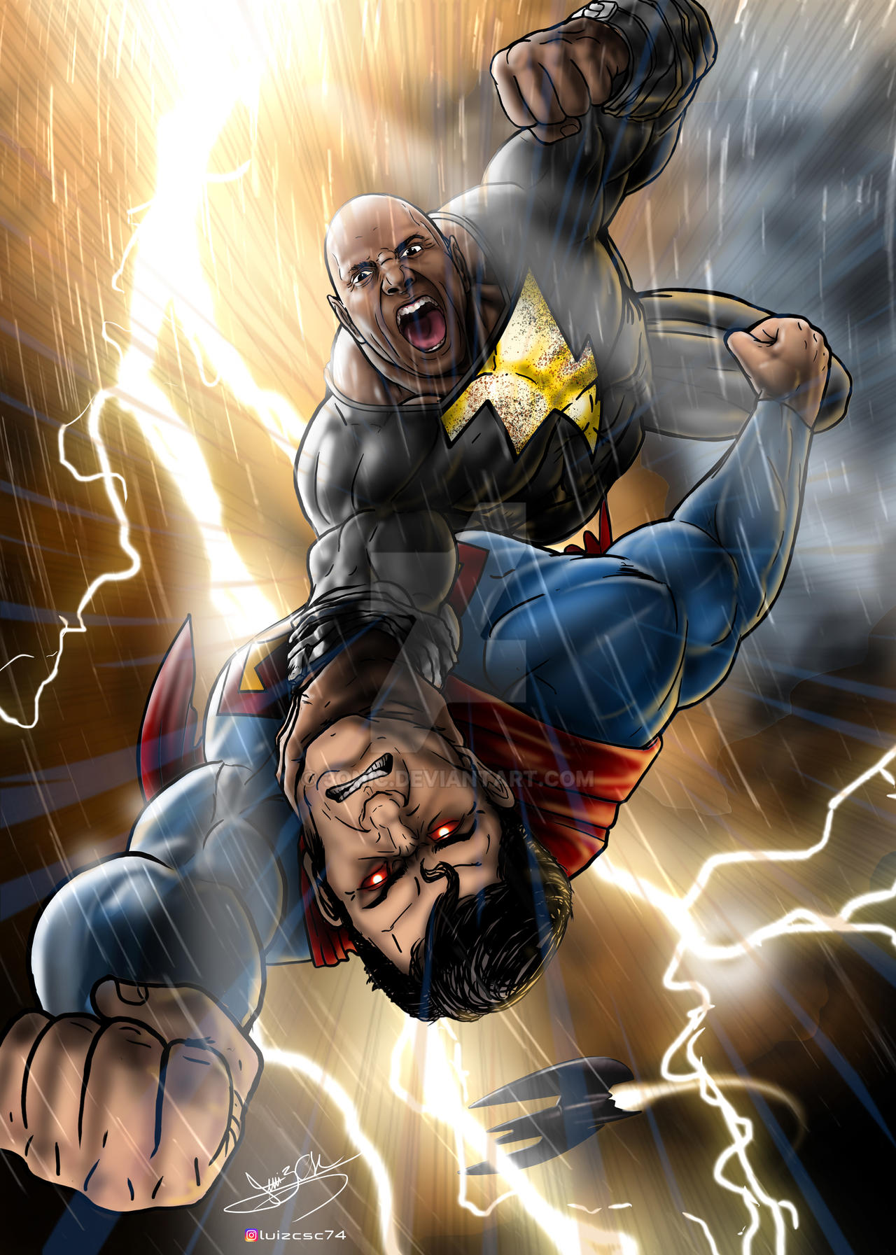 Superman vs Black Adam by Mohamme on DeviantArt