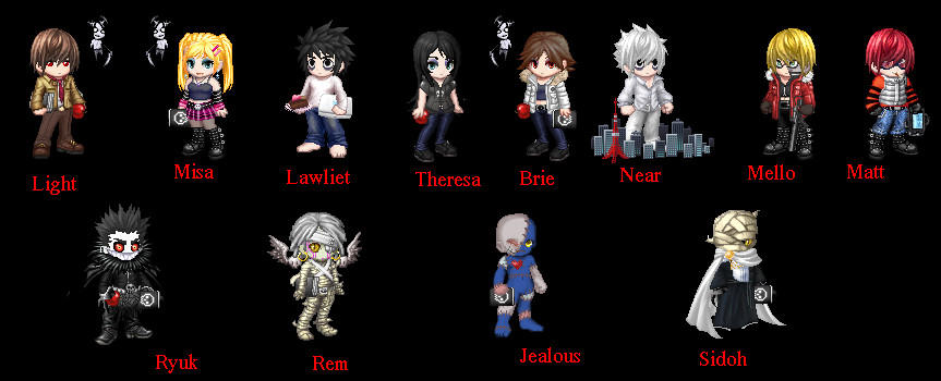 Death Note Alias Characters of Deathnote by Deidara9523 on DeviantArt