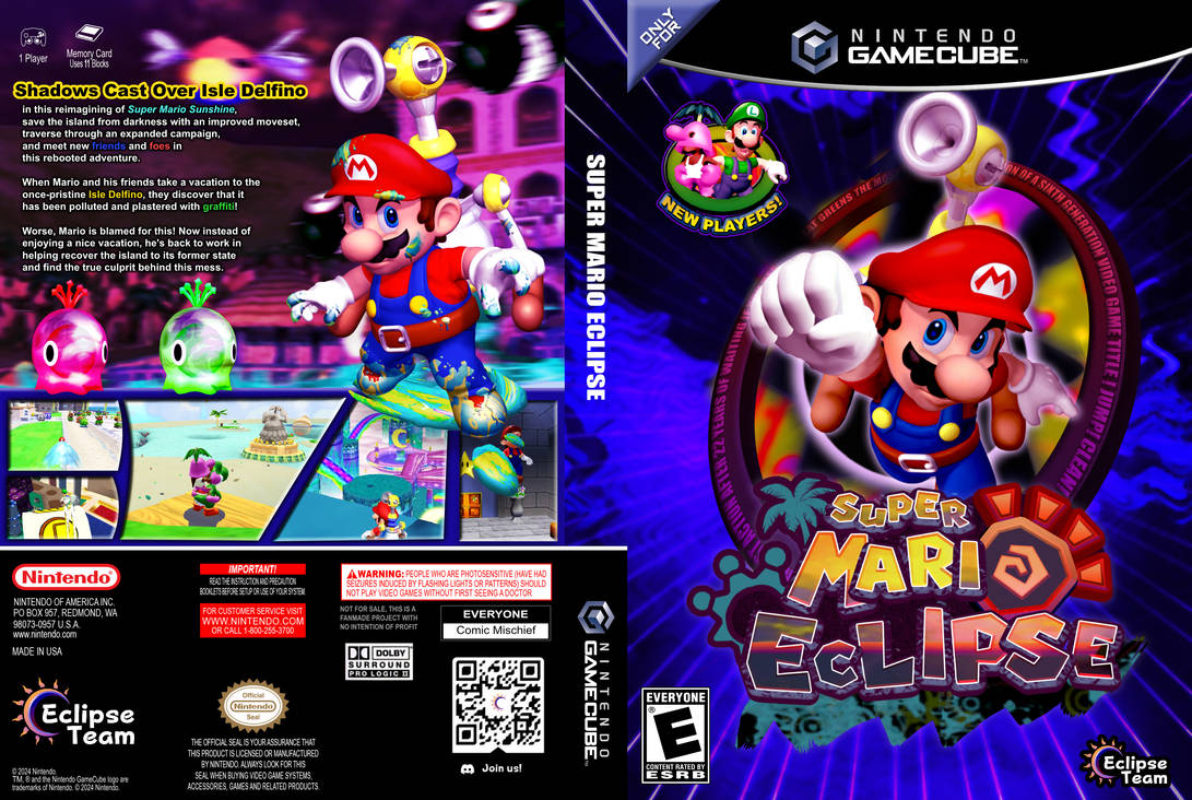Super Mario Eclipse GameCube Cover By Some Crappy Edits On DeviantArt Super mario eclipse gamecube cover by some crappy edits on deviantart