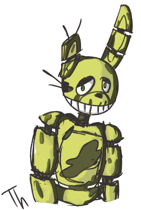 How to Draw Springtrap from Five Nights at Freddy's - Really Easy