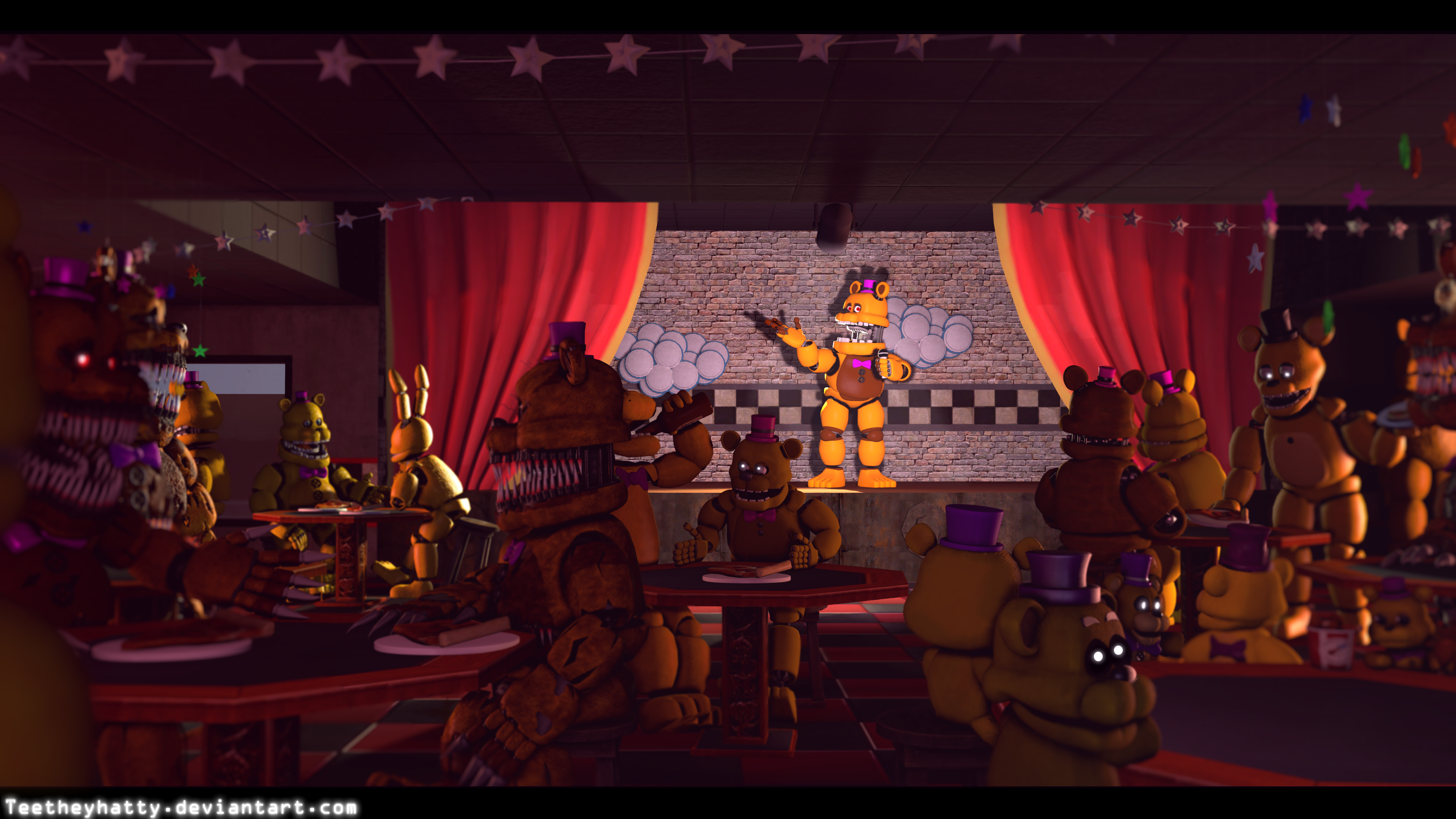 FNAF Dining Room (Not Accurate) by VirtualOdyssey on DeviantArt